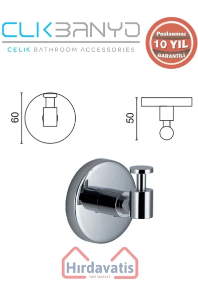 ÇELİK BANYO Paslanmaz Pirinç Flora Askılık Tekli - Resim 2