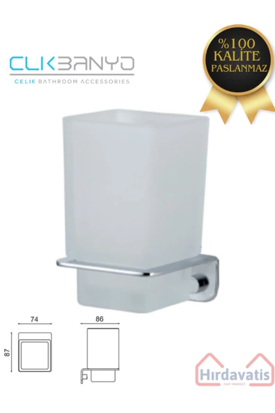 CLK BANYO Paslanmaz Çelik Paris Montajlı Camlı Sabunluk ürün görseli