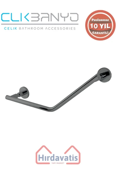 ÇELİK BANYO Paslanmaz Pirinç Flora Küvet Tutamağı Düz 40cm Mat Siyah ürün görseli