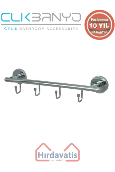 ÇELİK BANYO Paslanmaz Pirinç Flora 4’lü Askılık ürün görseli