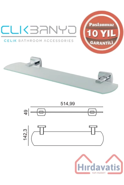 ÇELİK BANYO Paslanmaz Pirinç Milano Etejer ürün görseli