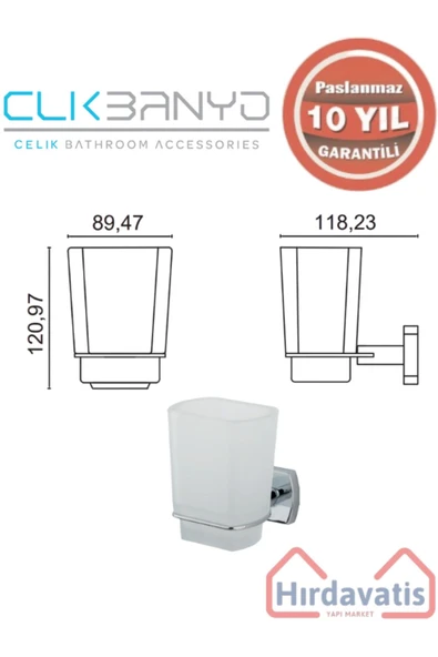 ÇELİK BANYO Paslanmaz Pirinç Milano Di? Fırçalık - Resim 2