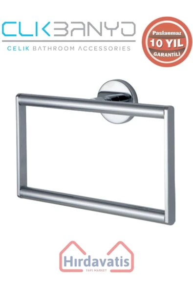 ÇELİK BANYO Paslanmaz Pirinç Flora Kare Havluluk