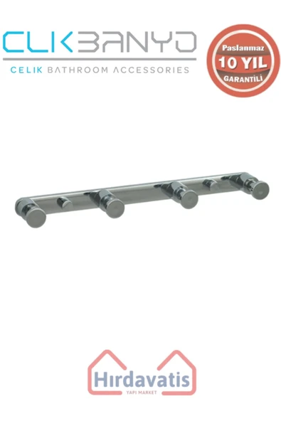 ÇELİK BANYO Paslanmaz Pirinç Flora 4’lü Askılık - Resim 3