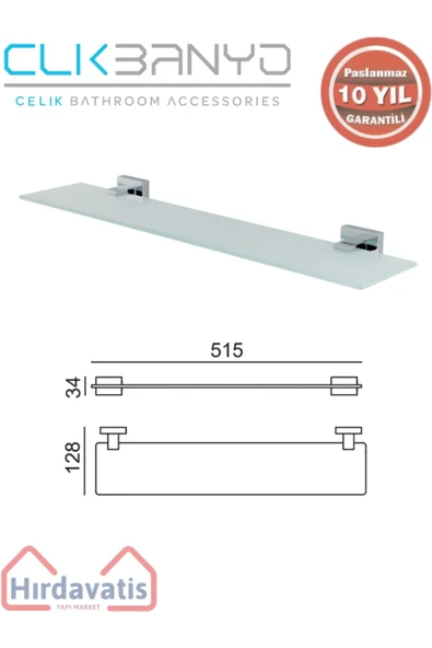 ÇELİK BANYO Paslanmaz Pirinç Kenzo Etejer ürün görseli