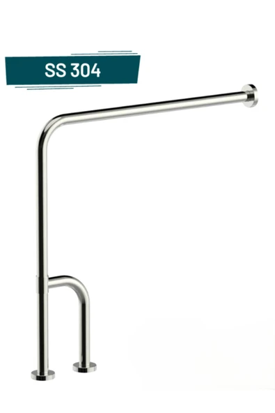 HIRDAVATİS YAPI MARKET Yaşlı Hasta Bedensel Engelli Yerden Duvara Döner Ayaklı Tutunma Barı Paslanmaz Banyo Wc Tutamağı Mat - Resim 2