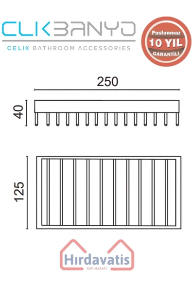 ÇELİK BANYO Paslanmaz Pirinç Kumru Lama Șampuanlık Tekli 15x25 Mat Siyah - Resim 2