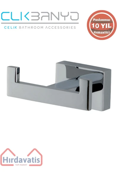 ÇELİK BANYO Paslanmaz Pirinç Kenzo 2’li Askılık
