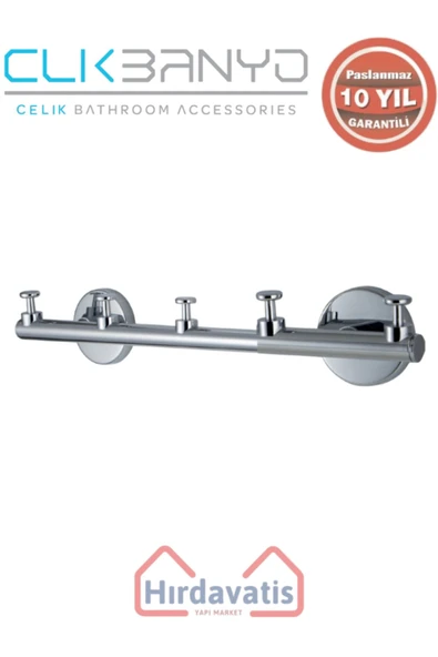 ÇELİK BANYO Paslanmaz Pirinç Flora Askılık Beșli ürün görseli