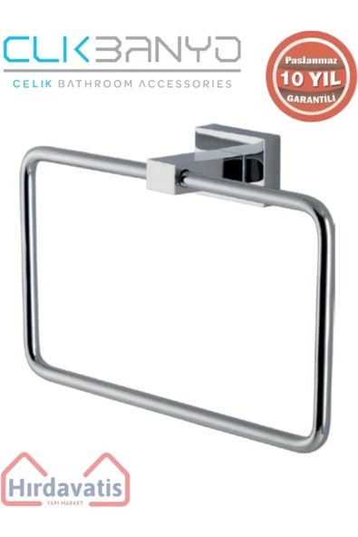 ÇELİK BANYO Paslanmaz Pirinç Kenzo Kare Havluluk