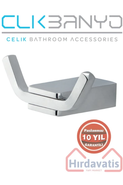 CLK BANYO Paslanmaz Pirinç Titanik Bornozluk Havlu Askısı ürün görseli
