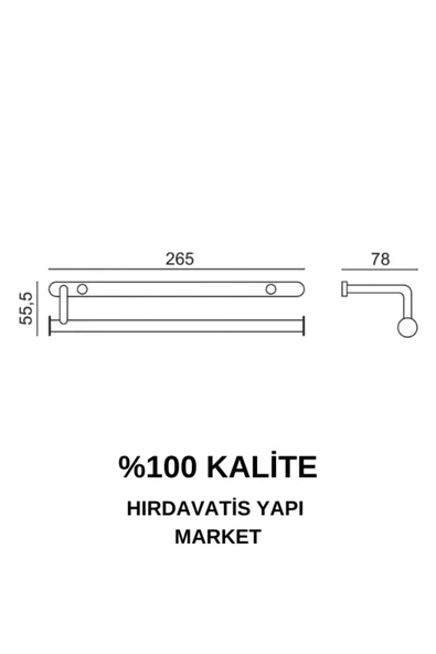 ÇELİK BANYO Paslanmaz Pirinç Vera Açık Havluluk - Resim 2