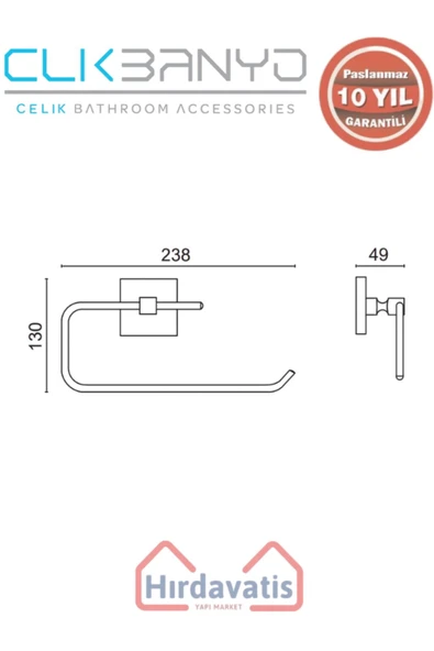 ÇELİK BANYO Paslanmaz Pirinç Kumru Açık Kağıt Havluluk Altın Sarı Gold - Resim 2