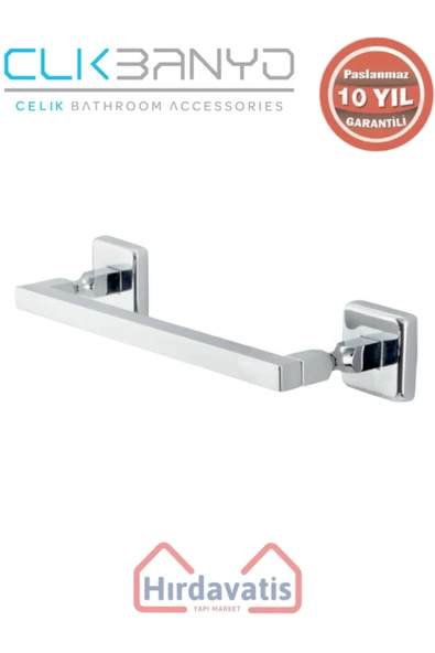 ÇELİK BANYO Paslanmaz Pirinç Kumru Kare Boru Uzun Havluluk 30cm ürün görseli