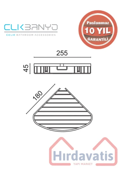 ÇELİK BANYO Paslanmaz Pirinç Zerrin Tekli Oval 18x18 cm Şampuanlık Köşe Süngerlik Altın Gold - Resim 2