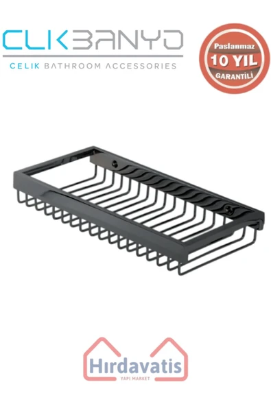 ÇELİK BANYO Paslanmaz Pirinç Kumru Lama Șampuanlık Tekli 15x25 Mat Siyah ürün görseli