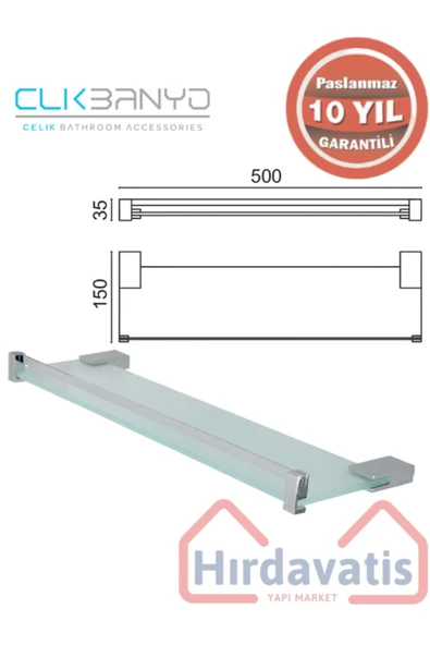 ÇELİK BANYO Paslanmaz Pirinç Titanik Etejer - Resim 2