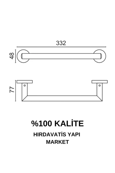 ÇELİK BANYO Paslanmaz Pirinç Flora Küvet Kolu 30cm - Resim 2