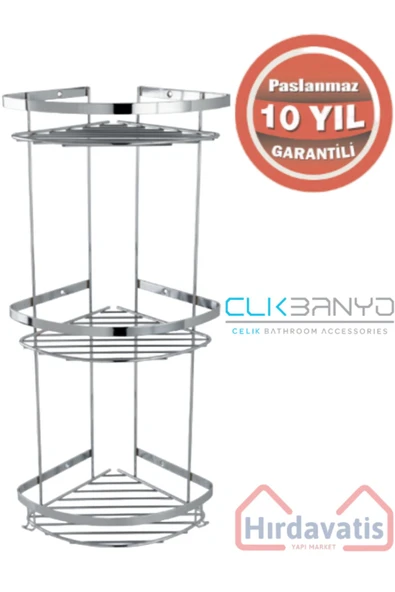 CLK BANYO Çelik Zerrin 304 Üçlü 19x19cm ürün görseli