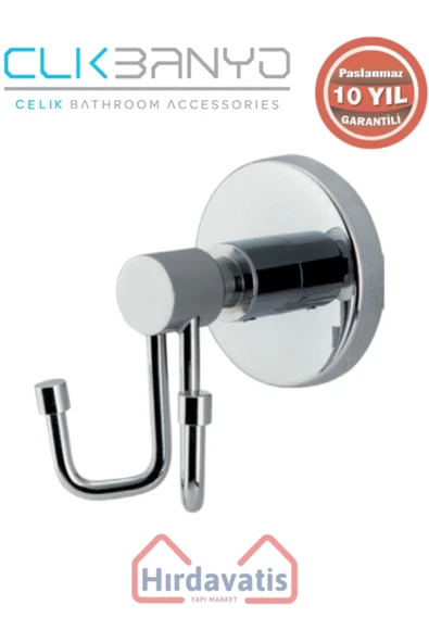 ÇELİK BANYO Paslanmaz Pirinç Flora Bornozluk Çiftli ürün görseli 1