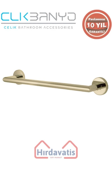 ÇELİK BANYO Paslanmaz Pirinç Flora Küvet Kolu 17cm Altın Sarı Gold ürün görseli