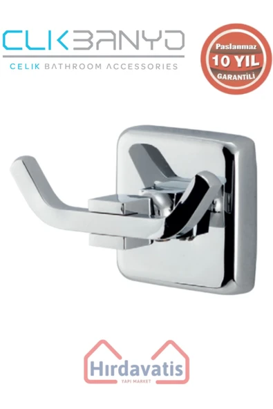 ÇELİK BANYO Paslanmaz Pirinç Kumru 2’li Bornozluk ürün görseli 1