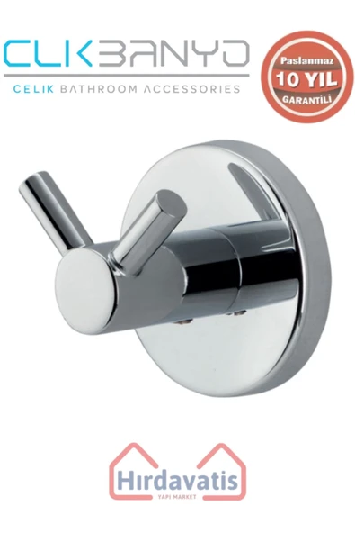 ÇELİK BANYO Paslanmaz Pirinç Flora Çiftli Askılık ürün görseli 1