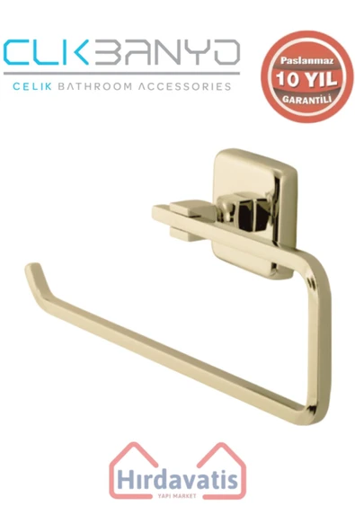 ÇELİK BANYO Paslanmaz Pirinç Kumru Açık Kağıt Havluluk Altın Sarı Gold ürün görseli