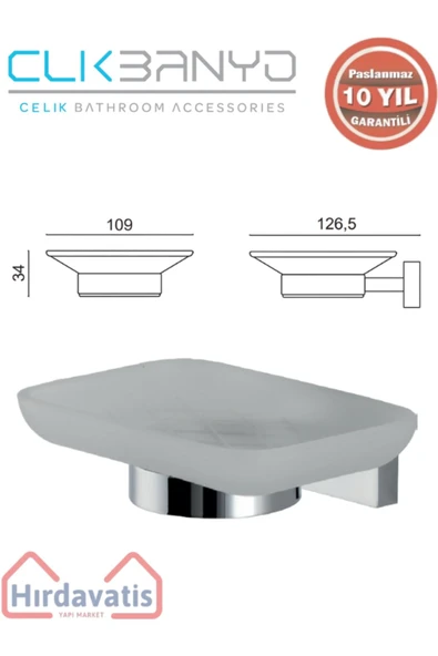 ÇELİK BANYO Paslanmaz Pirinç Kenzo Sabunluk - Resim 2