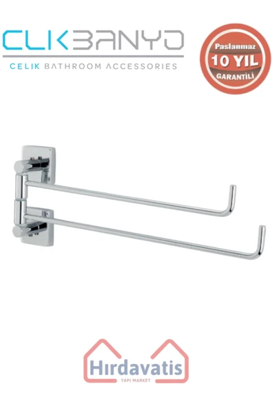 ÇELİK BANYO Paslanmaz Pirinç Vizyon 2’li Döner Havluluk