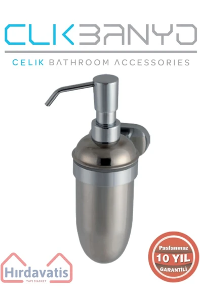 ÇELİK BANYO Paslanmaz Pirinç Zirve Metal Montajlı Sıvı Sabunluk ürün görseli