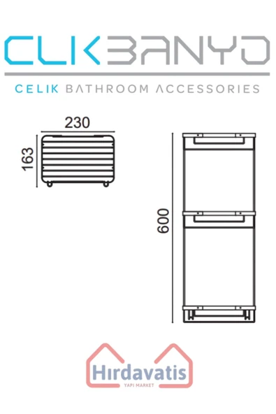 ÇELİK BANYO Taci 304 Üçlü 23x15cm Sabunluk Şampuanlık Ve Köşe Süngerlik - Resim 2