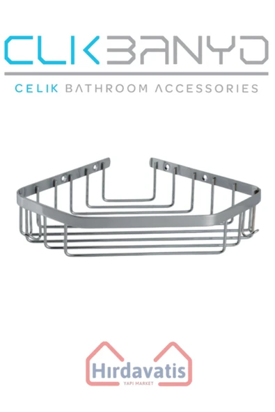 ÇELİK BANYO Selen 304 Tekli 19x19cm Sabunluk Şampuanlık Ve Köşe Süngerlik ürün görseli