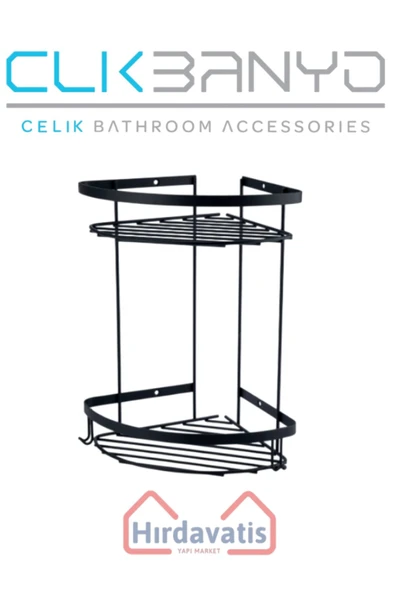 ÇELİK BANYO İkili Metal Zerrin 19x19 Sabunluk Şampuanlık Ve Köşe Süngerlik - Resim 3