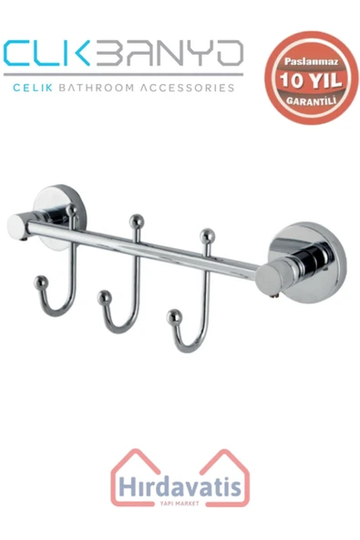 ÇELİK BANYO Paslanmaz Pirinç Dilek 3’lü Askılık ürün görseli