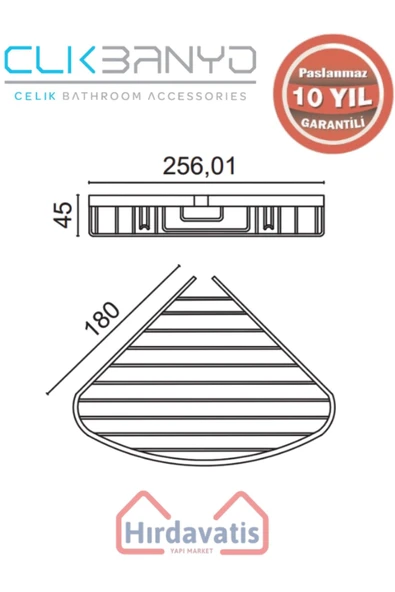 ÇELİK BANYO Paslanmaz Pirinç Zerrin Tekli 18x18cm Sabunluk Şampuanlık Ve Köşe Süngerlik Mat Siyah - Resim 2