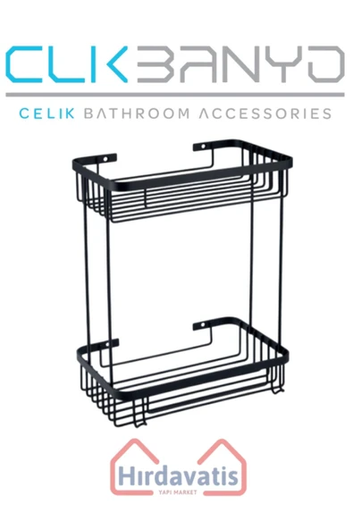ÇELİK BANYO İkili Metal Taci 23x15x30 Sabunluk Şampuanlık Ve Köşe Süngerlik ürün görseli 1