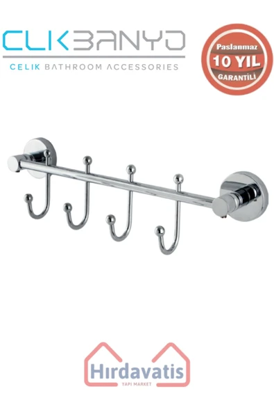 ÇELİK BANYO Paslanmaz Pirinç Dilek 4’lü Askılık ürün görseli