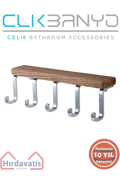 ÇELİK BANYO Paslanmaz Pirinç Selvi 5’li Askılık ürün görseli
