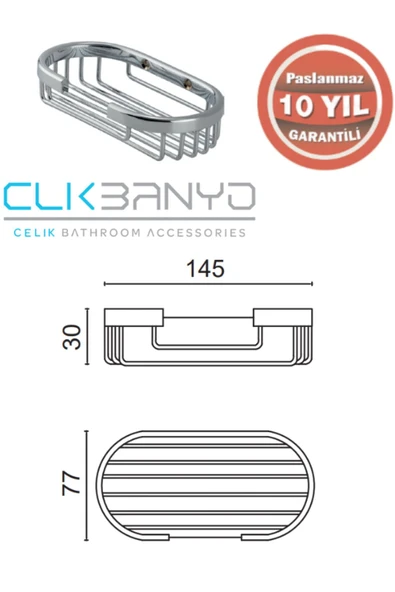 ÇELİK BANYO SÜMBÜL  TEL SABUNLUK - Resim 2