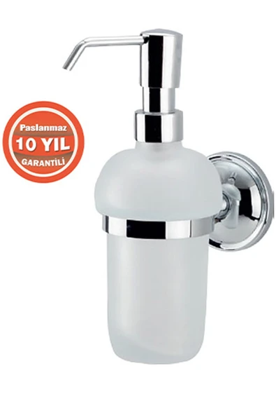 ÇELİK BANYO Paslanmaz Pirinç Bella Camlı Montajlı Sıvı Sabunluk ürün görseli