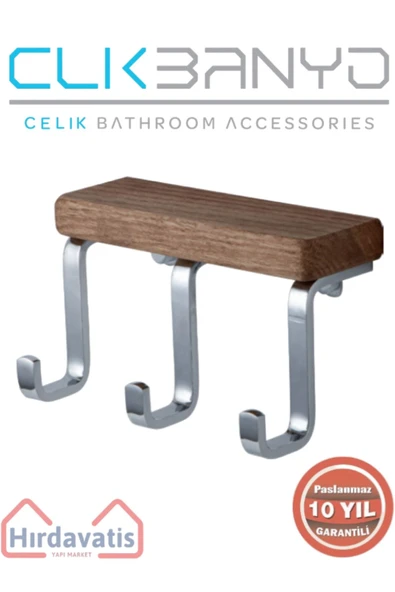 ÇELİK BANYO Paslanmaz Pirinç Selvi 3’lü Askılık ürün görseli