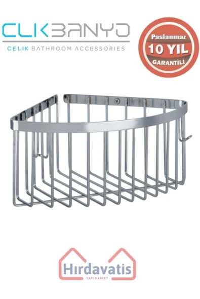 ÇELİK BANYO Paslanmaz Pirinç Tekli Derin Süngerlik 19x19 Sabunluk Ve Şampuanlık - Resim 3