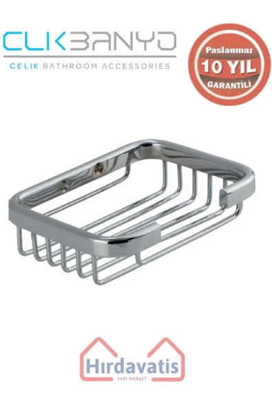 ÇELİK BANYO Paslanmaz Pirinç Kutup Kare Sabunluk 8x12cm Sabunluk Şampuanlık Ve Köşe Süngerlik - Resim 3