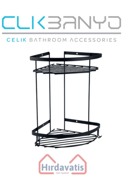 ÇELİK BANYO İkili Metal Zerrin 19x19 Sabunluk Şampuanlık Ve Köşe Süngerlik ürün görseli