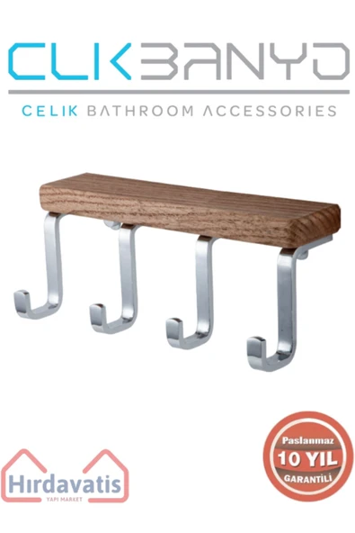 ÇELİK BANYO Paslanmaz Pirinç Selvi 4’lü Askılık ürün görseli