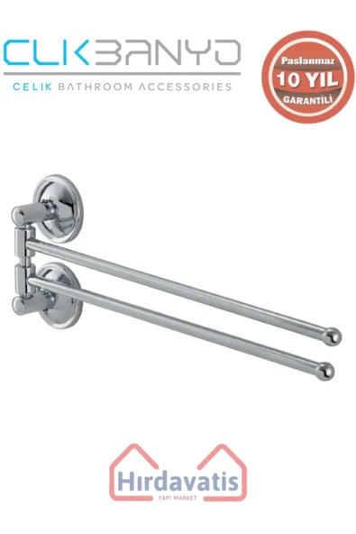 ÇELİK BANYO Paslanmaz Pirinç Bella Mimoza İkili Döner Havluluk ürün görseli