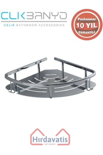 ÇELİK BANYO Paslanmaz Pirinç Marin Tekli 19x19cm Sabunluk Şampuanlık Ve Köşe Süngerlik - Resim 3