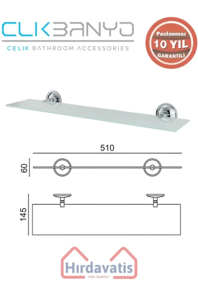 ÇELİK BANYO Paslanmaz Pirinç Bella Etajer ürün görseli
