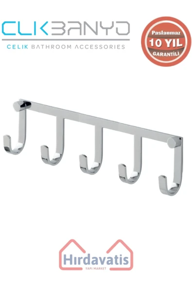 ÇELİK BANYO Paslanmaz Pirinç Bella Linda Be?li Askılık ürün görseli